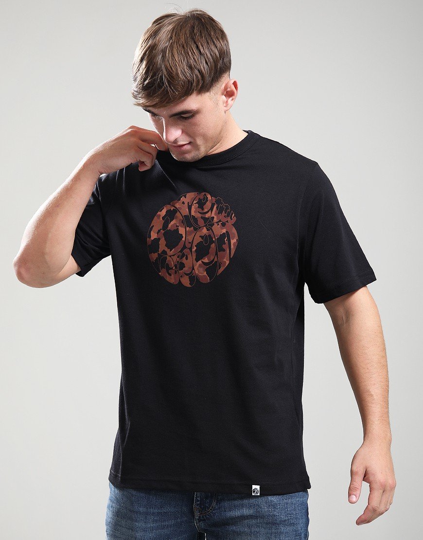 Pretty Green Brindle Logo T-Shirt Black