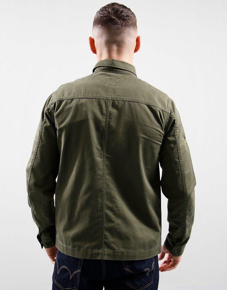Pretty Green Connor Overshirt Khaki