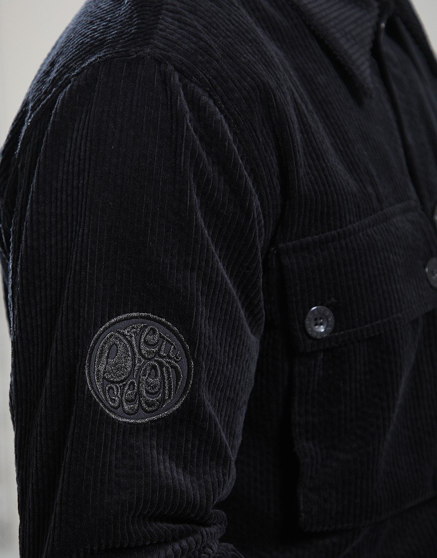 Pretty Green Dalmorton Cord Overshirt Black