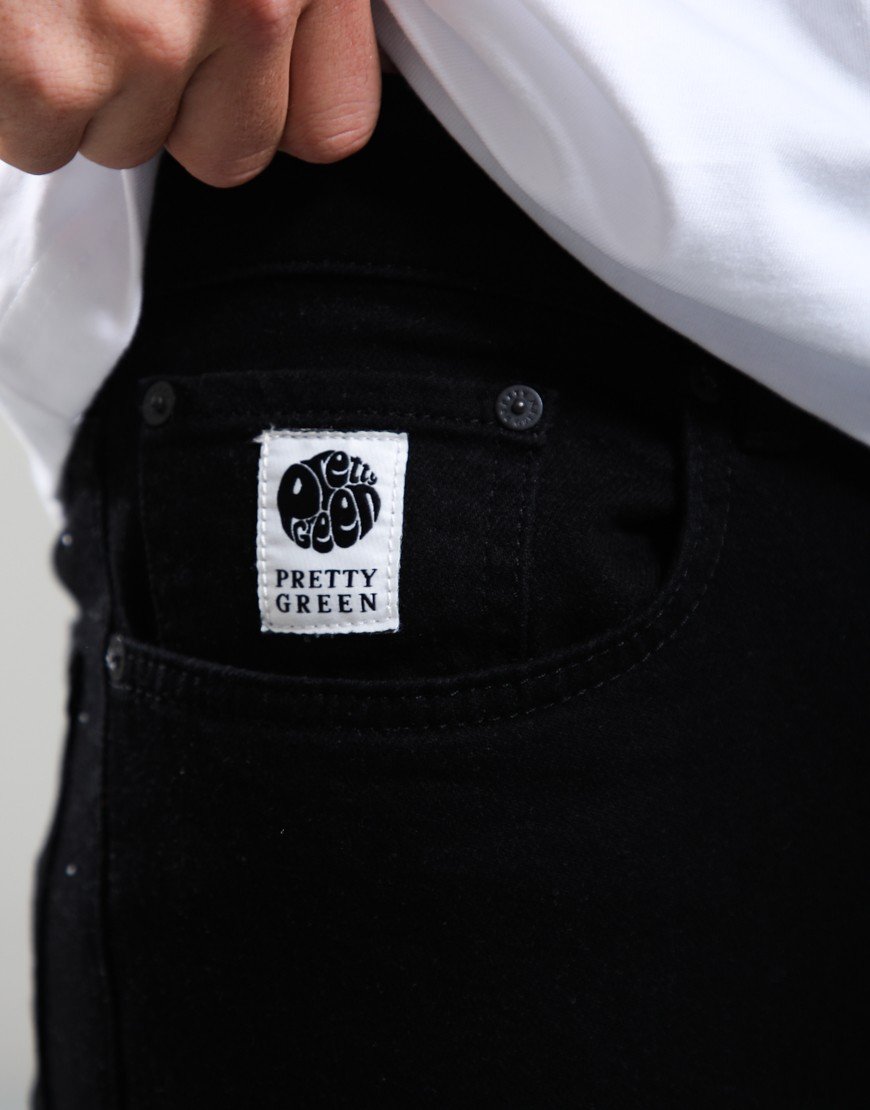 Pretty Green Erwood Slim Fit Jeans Black