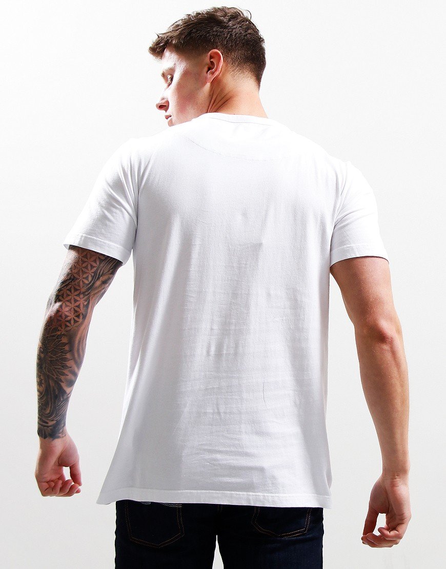 Pretty Green Frontman Logo T Shirt White Terraces Menswear