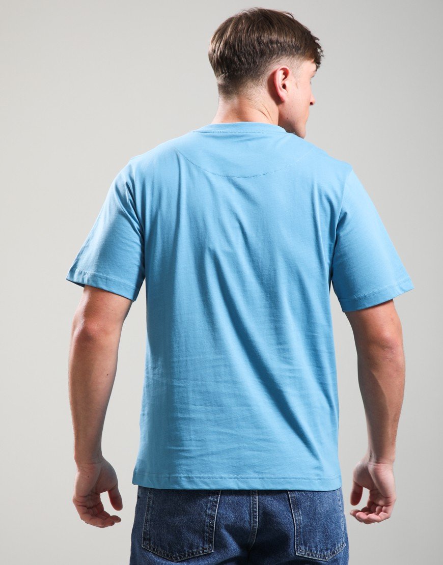 Pretty Green Gillespie Logo T-Shirt Blue