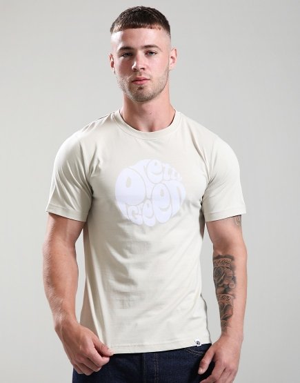 Pretty Green Gillespie Logo T-Shirt Greystone