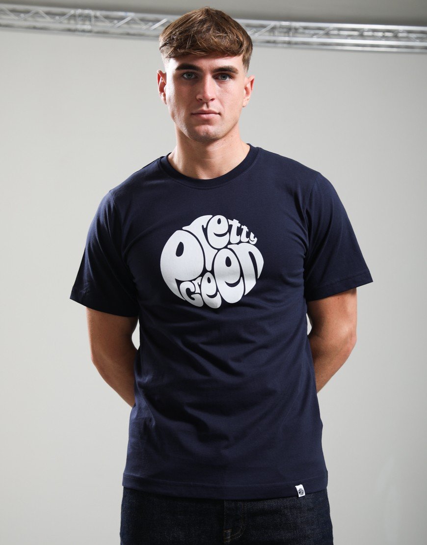 Pretty Green Gillespie Logo T-shirt Navy