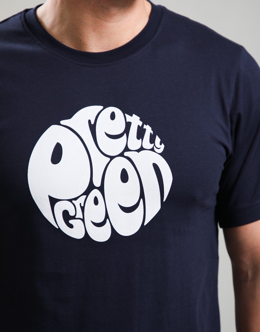 Pretty Green Gillespie Logo T-shirt Navy