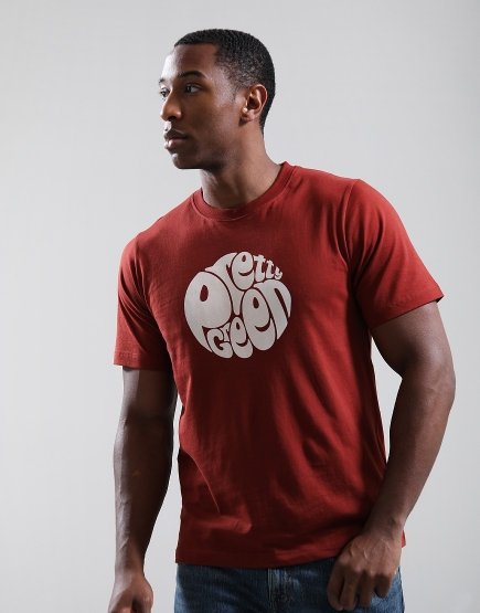 Pretty Green Gillespie T-Shirt Dark Burgundy