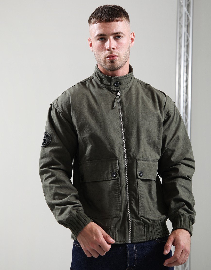 Pretty Green Hatton Harrington Jacket Khaki