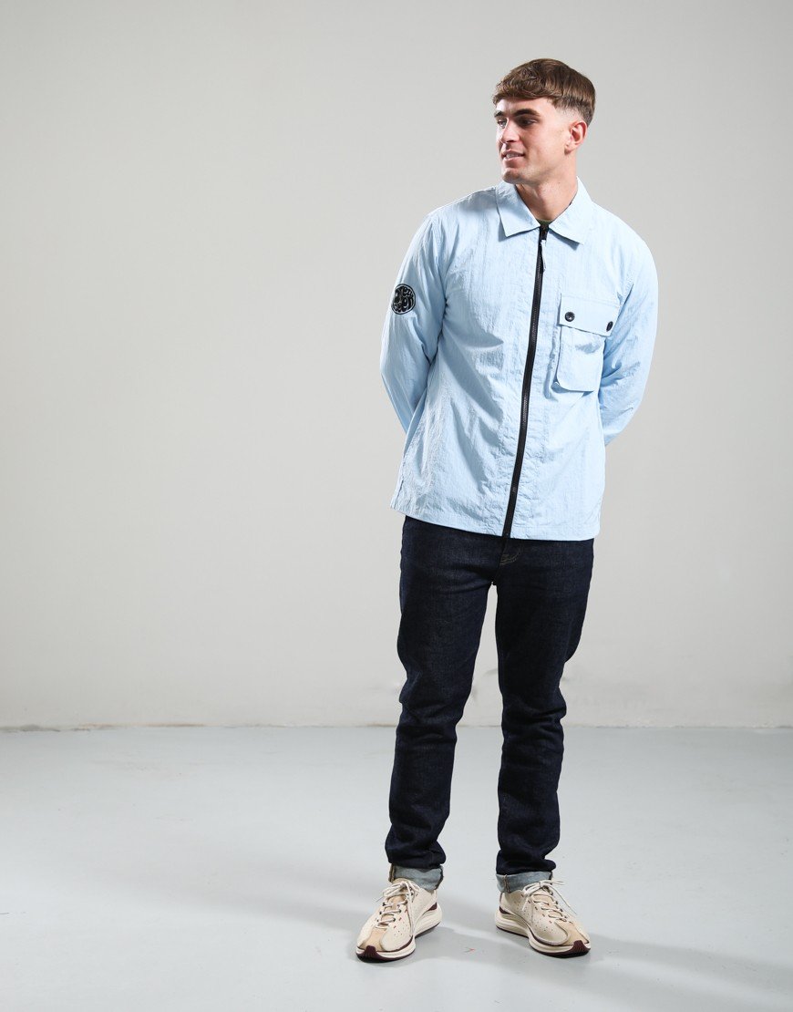 Pretty Green Heaton Overshirt Sky Blue