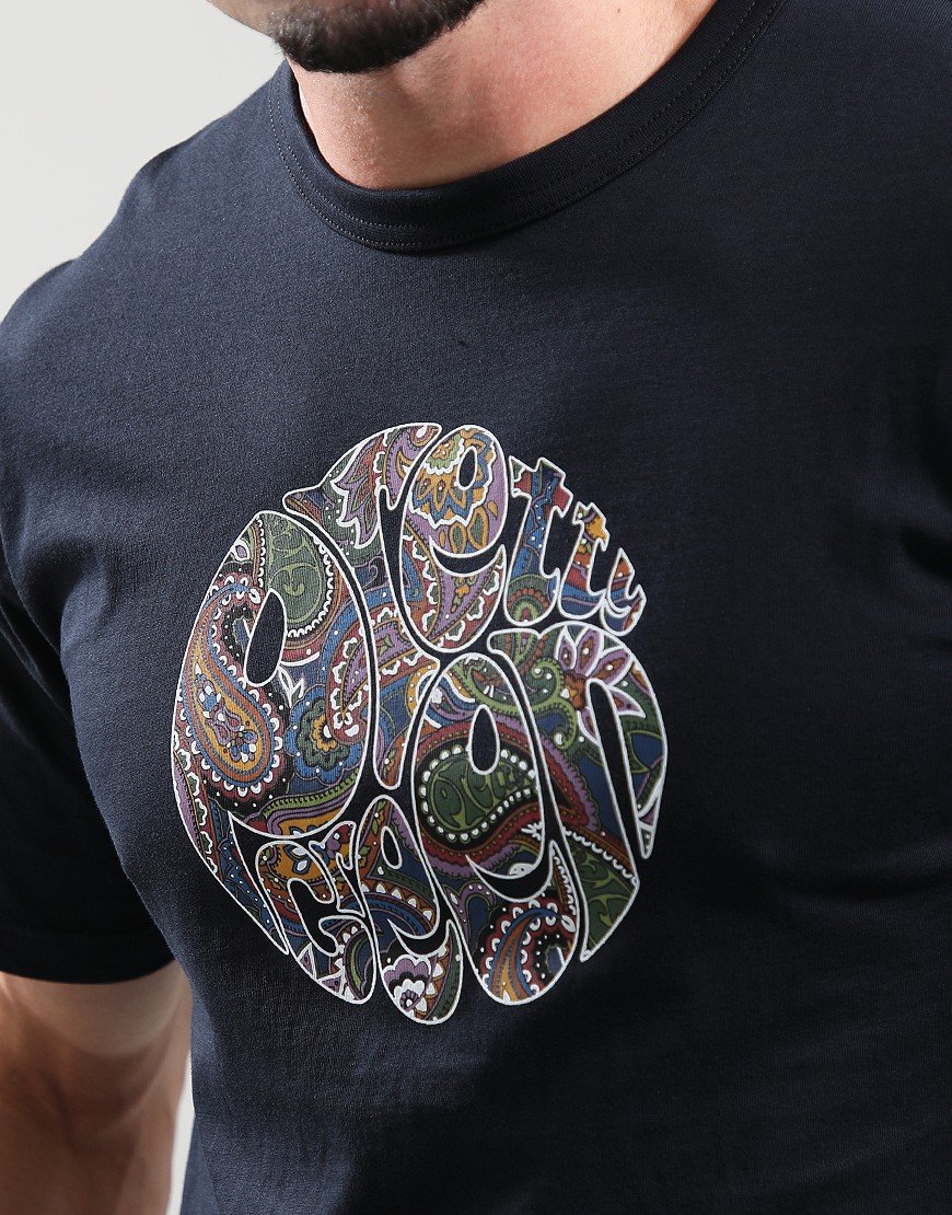Pretty Green House Paisley Logo T-Shirt Black