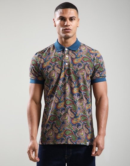 Pretty Green House Paisley Polo Shirt Multi