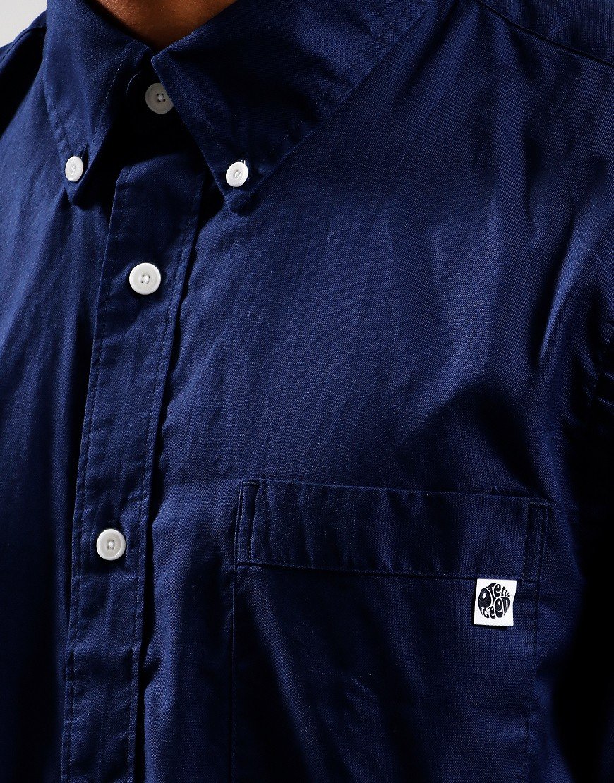 Pretty Green Icon Oxford Long Sleeve Shirt Navy