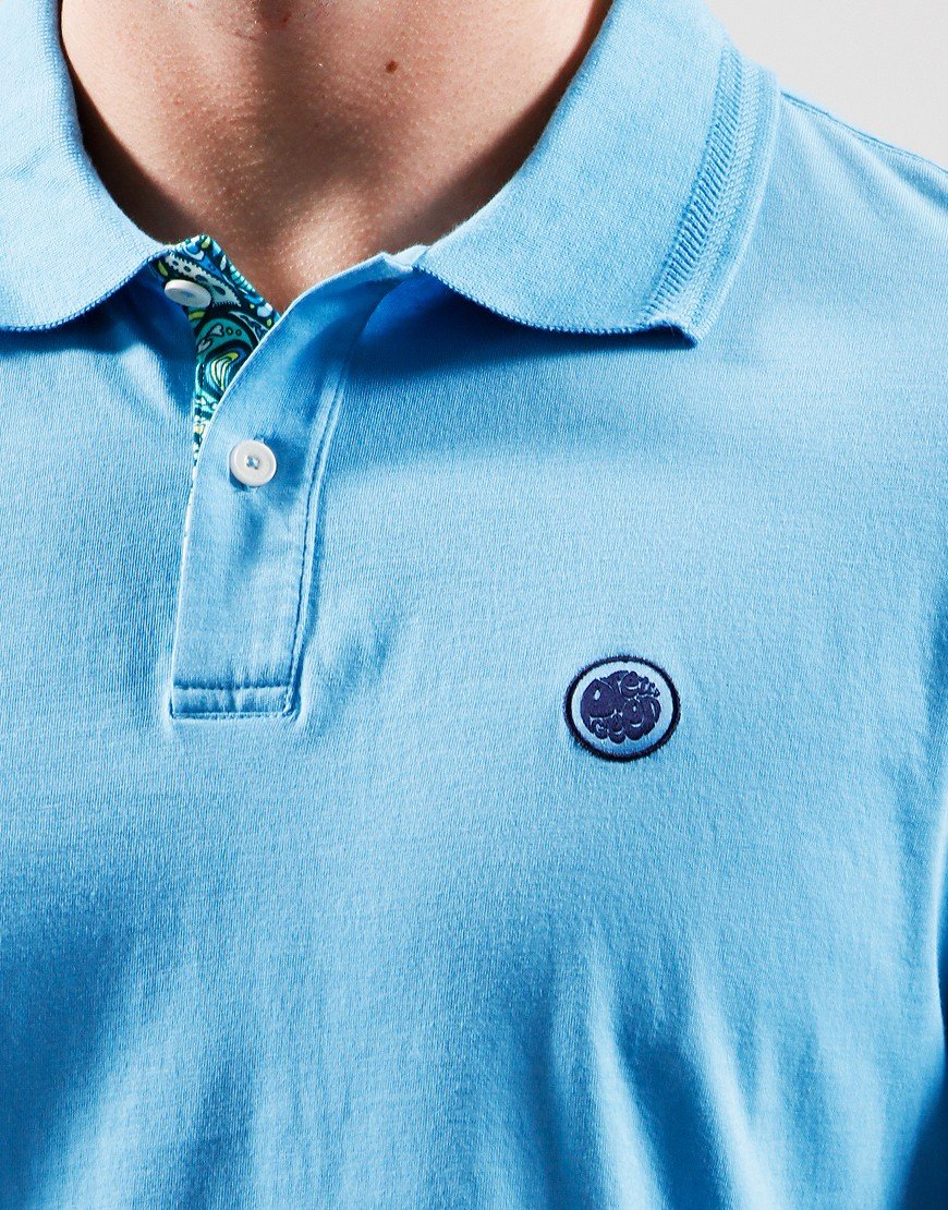 Pretty Green Itchycoo Placket Polo Shirt Blue