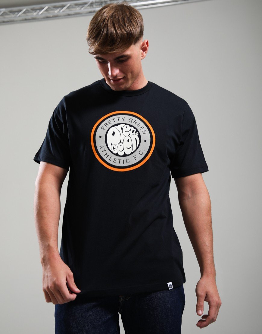 Pretty Green Kingsleigh Logo T-Shirt Black