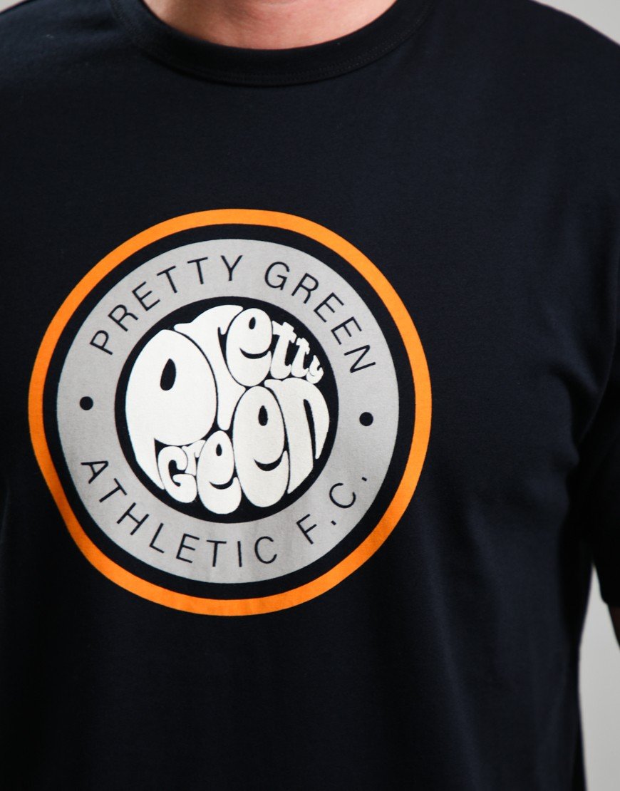 Pretty Green Kingsleigh Logo T-Shirt Black
