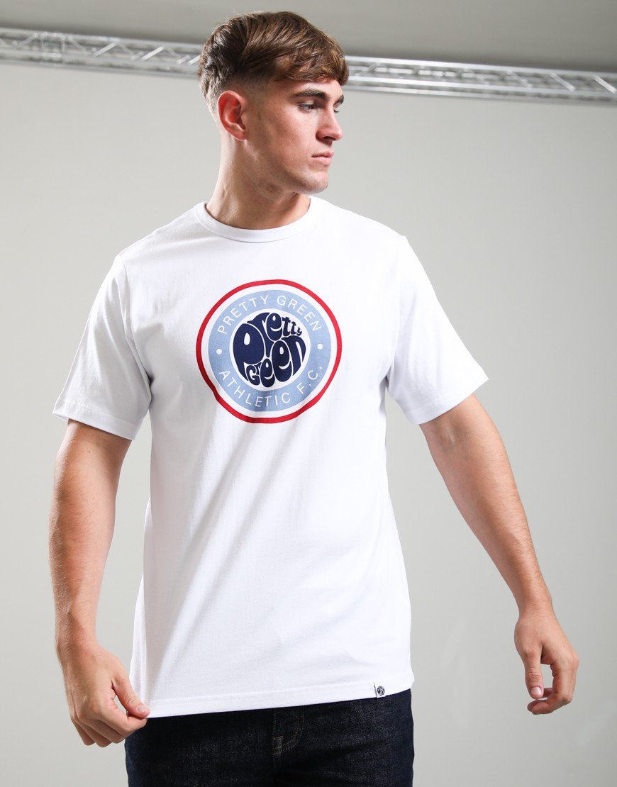 Pretty Green Kingsleigh Logo T-Shirt White
