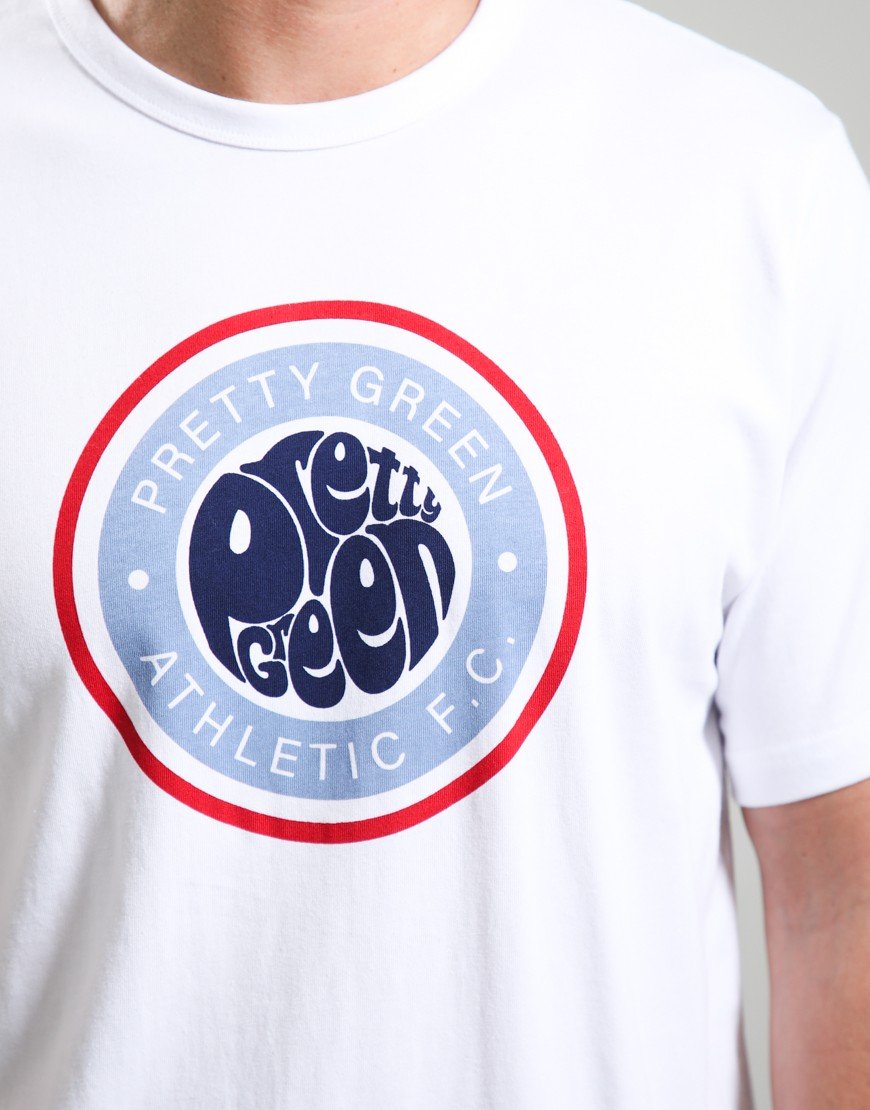 Pretty Green Kingsleigh Logo T-Shirt White