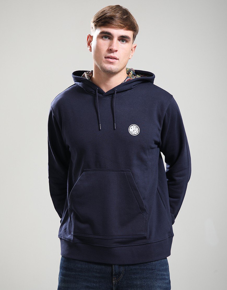 Pretty Green Lounge Hoodie Navy