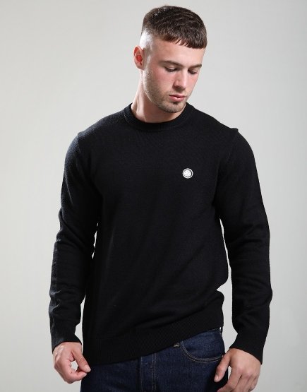 Pretty Green Merino Blend Crew Black