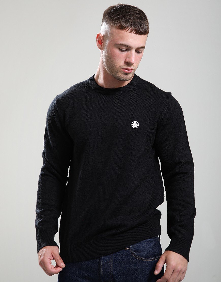 Pretty Green Merino Blend Crew Black