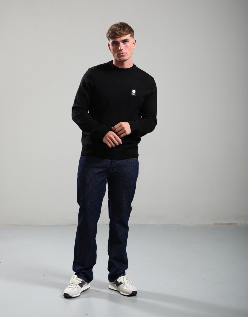 Pretty Green Merino Blend Crew Knit Black