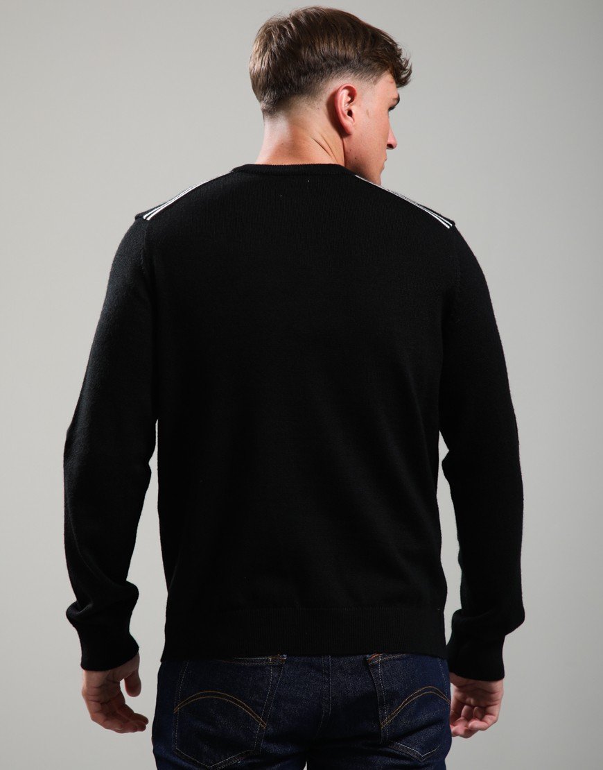 Pretty Green Merino Blend Crew Knit Black