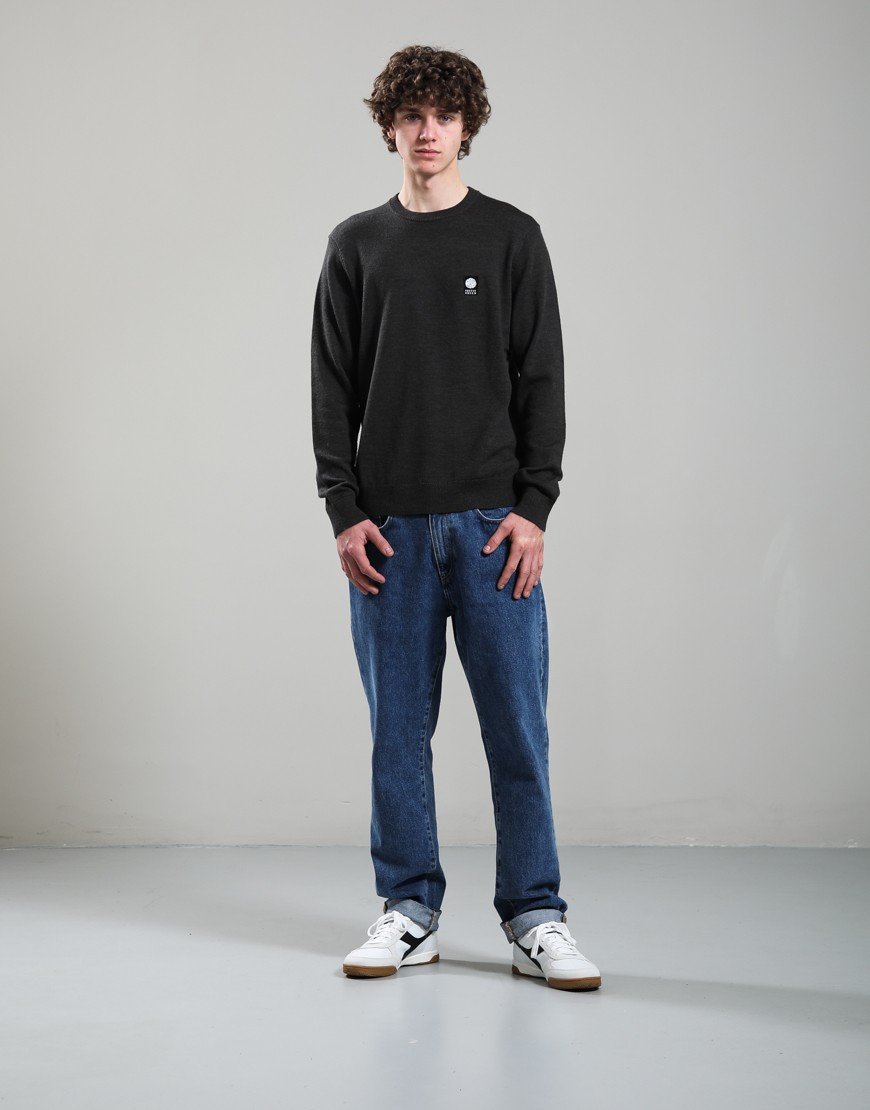 Pretty Green Merino Blend Crew Knit Charcoal