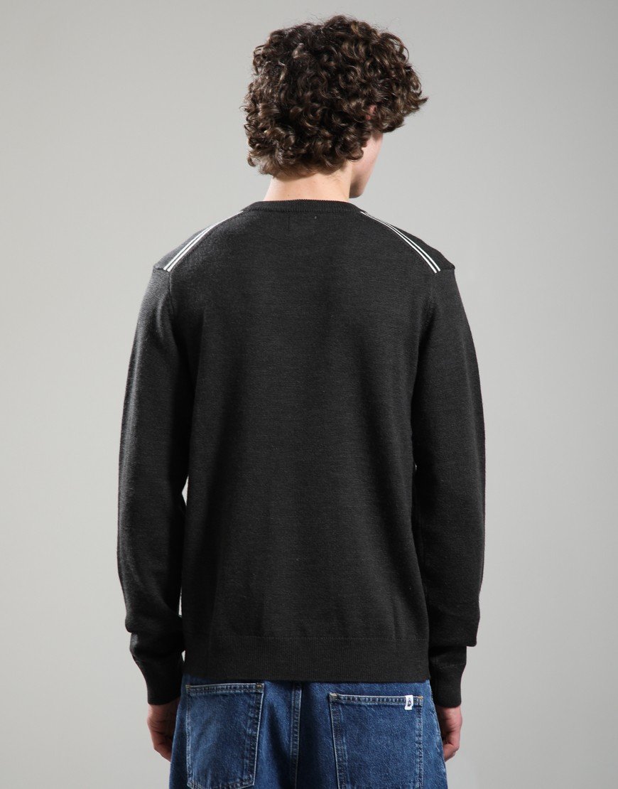 Pretty Green Merino Blend Crew Knit Charcoal