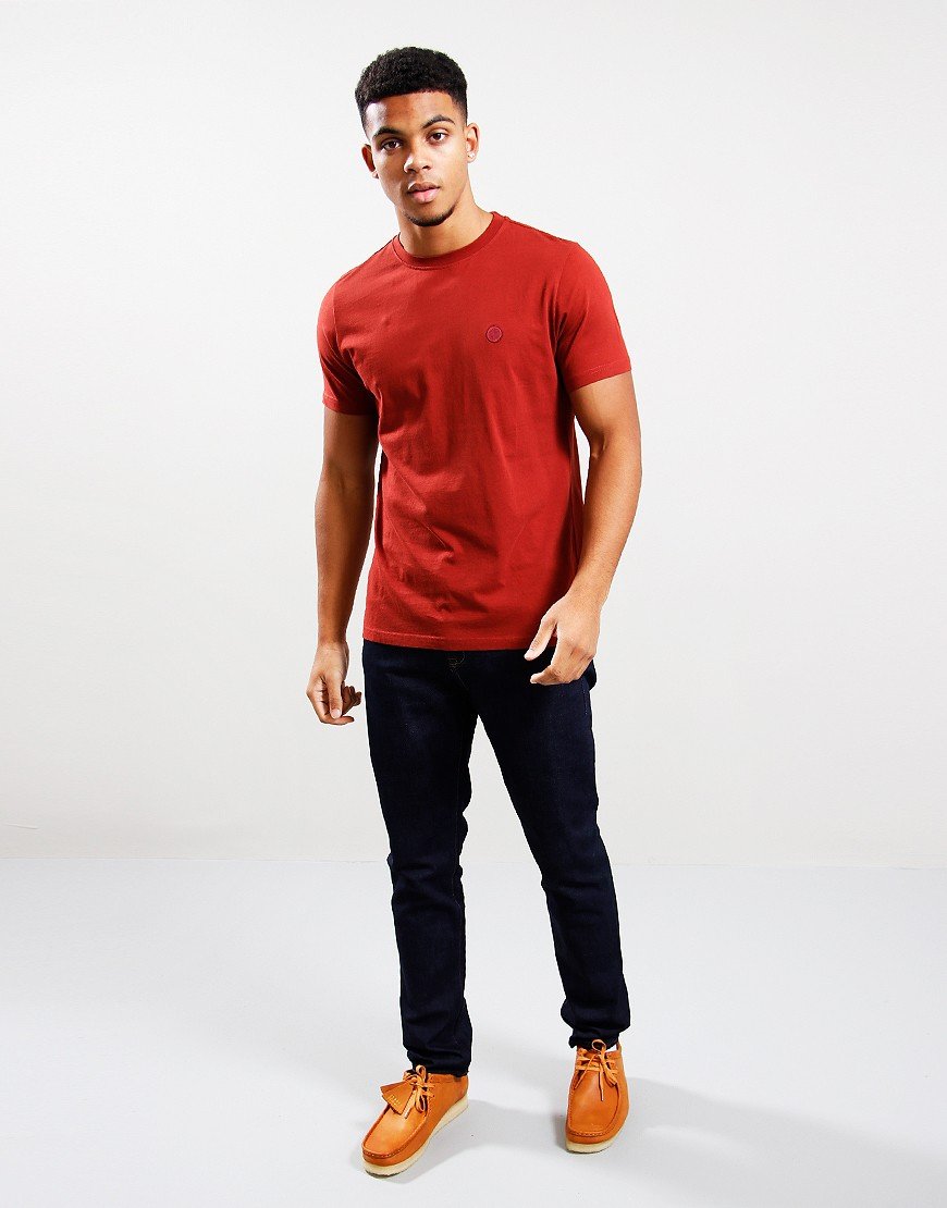 Pretty Green Mitchell T-Shirt Burgundy