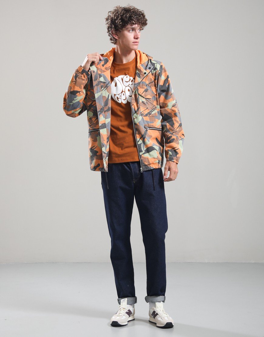 Pretty Green Rave Camo Hooded Jacket Multi