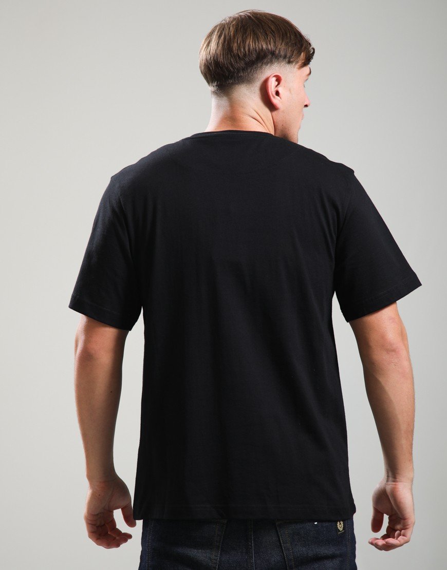 Pretty Green Rave-On Box Logo T-Shirt Black
