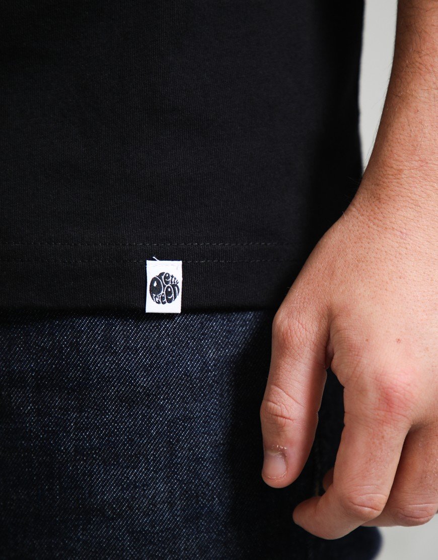 Pretty Green Rave-On Box Logo T-Shirt Black