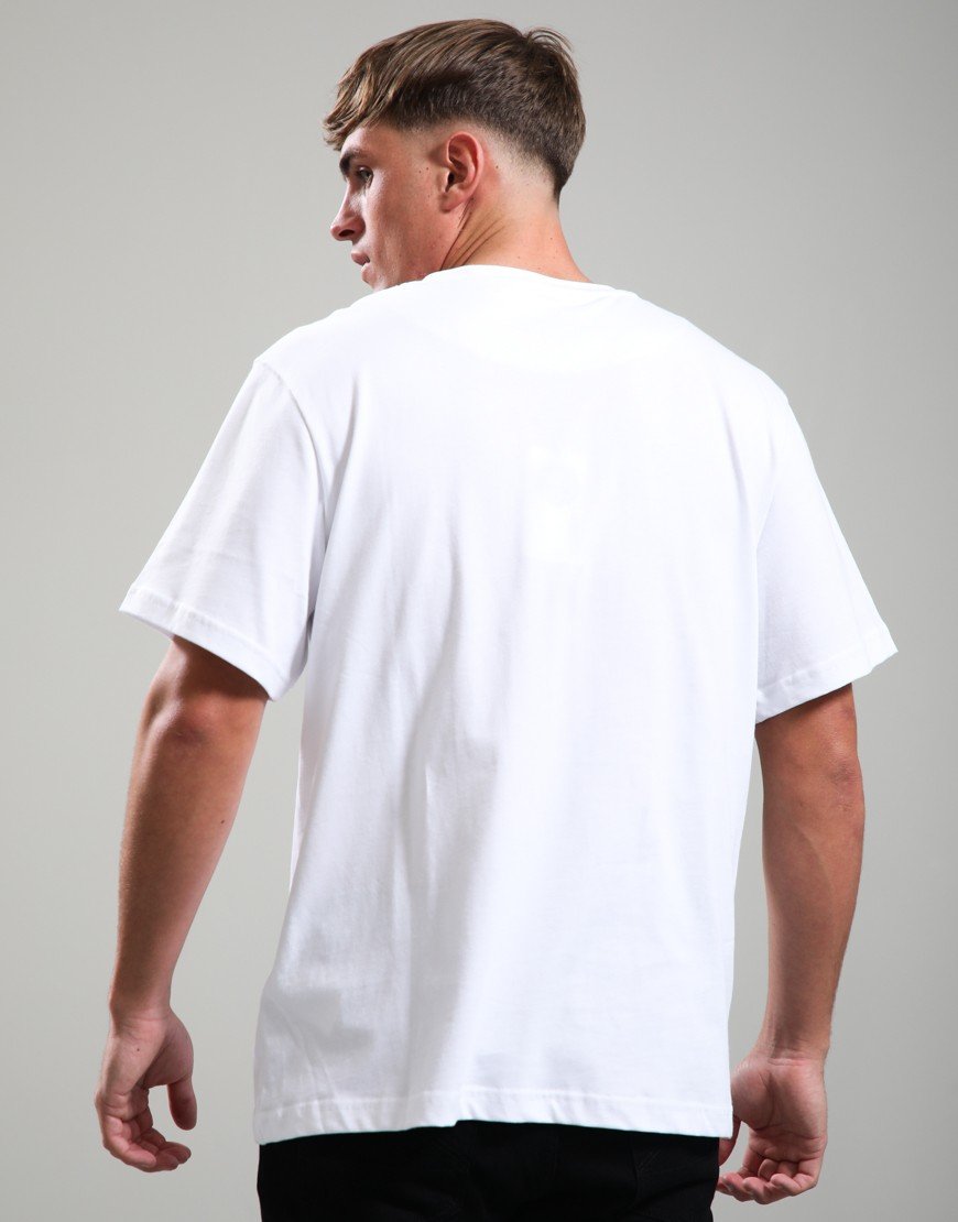 Pretty Green Rave-On Box Logo T-Shirt White