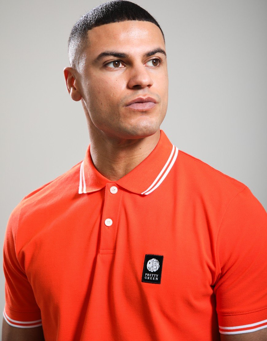Pretty Green Rayner Polo Shirt Orange
