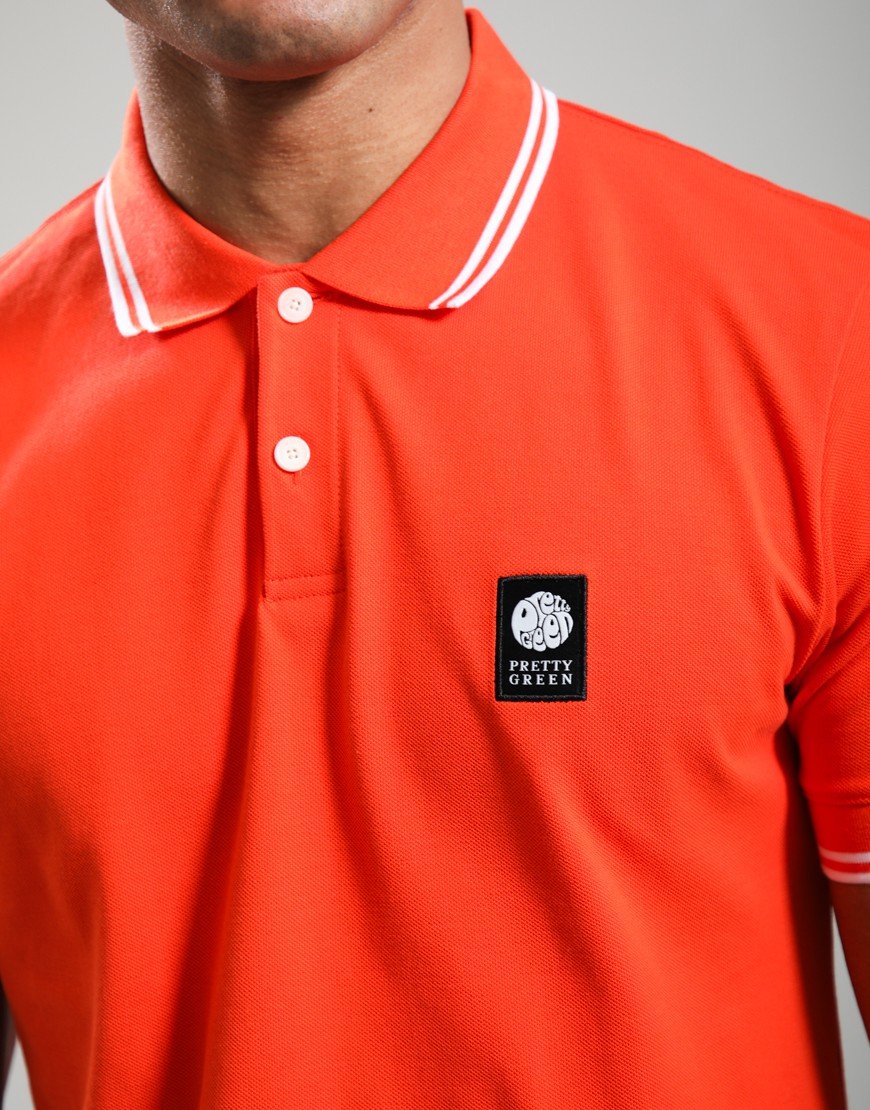 Pretty Green Rayner Polo Shirt Orange