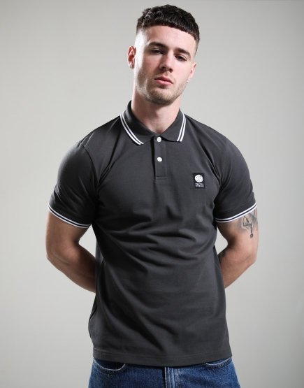 Pretty Green Rayner Polo Shirt Charcoal