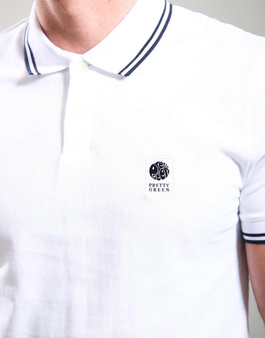 Pretty Green Rayner Polo Shirt White