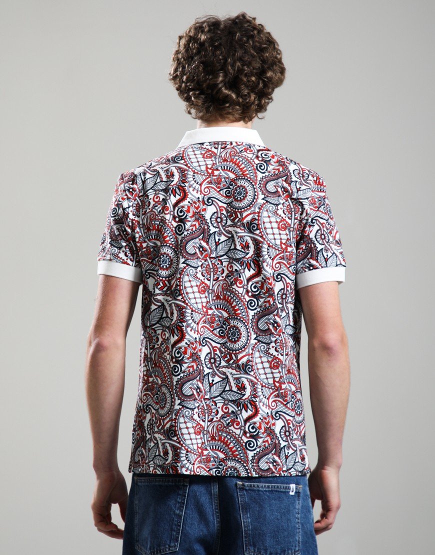 Pretty Green Resonance Printed Polo Shirt Multi