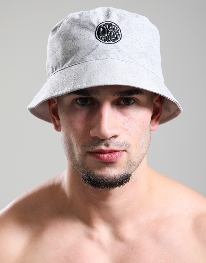 Pretty Green Resonance Water Reactive Bucket Hat Grey