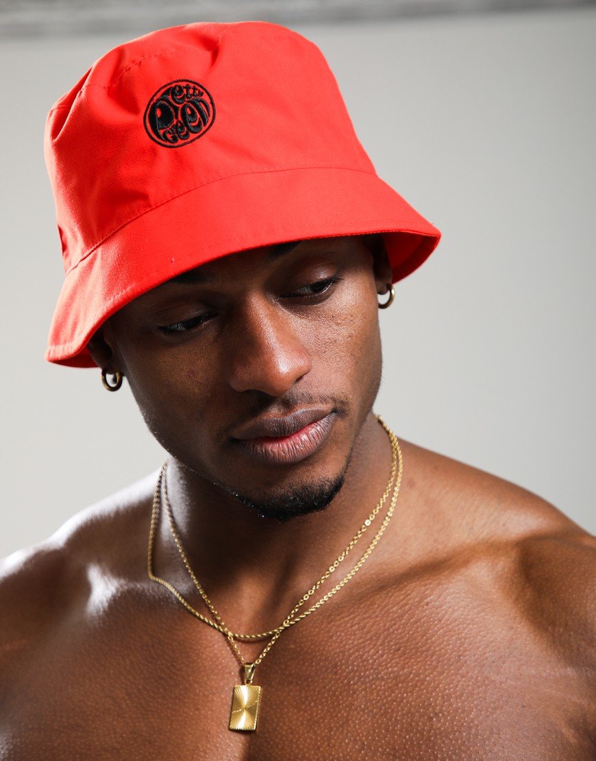 Pretty Green Resonance Water Reactive Bucket Hat Red