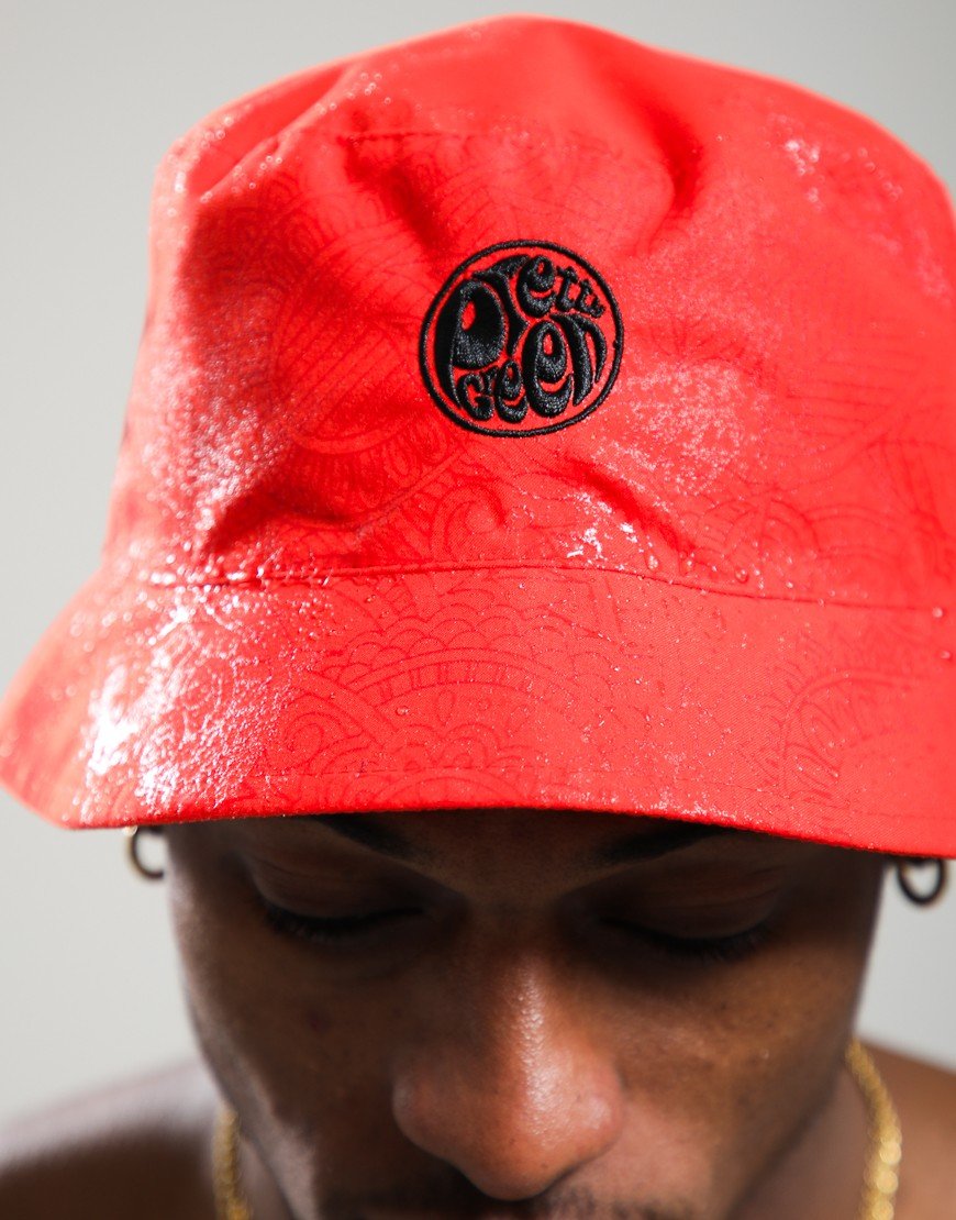 Pretty Green Resonance Water Reactive Bucket Hat Red