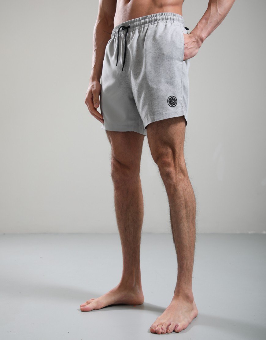 Pretty Green Resonance Water Reactive Swim Shorts Grey