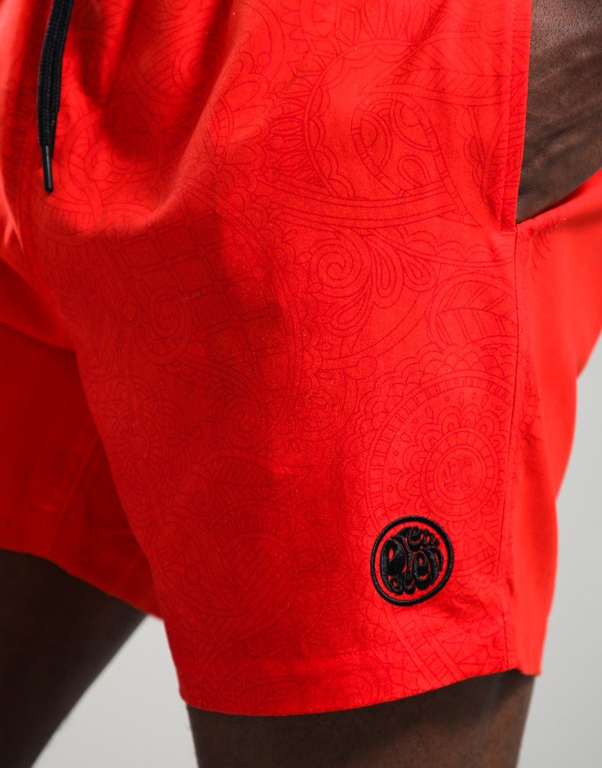 Pretty Green Resonance Water Reactive Swim Shorts Red