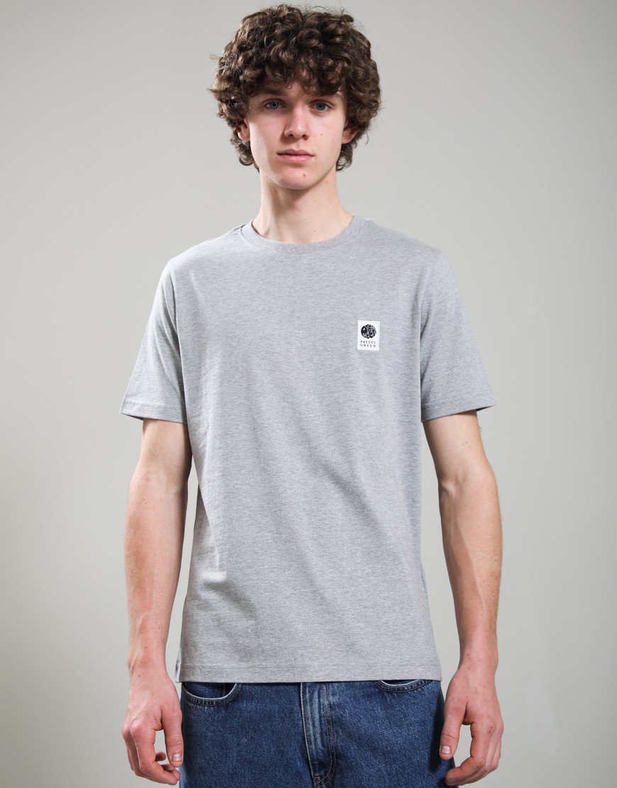 Pretty Green Sinclair T-Shirt Grey Marl