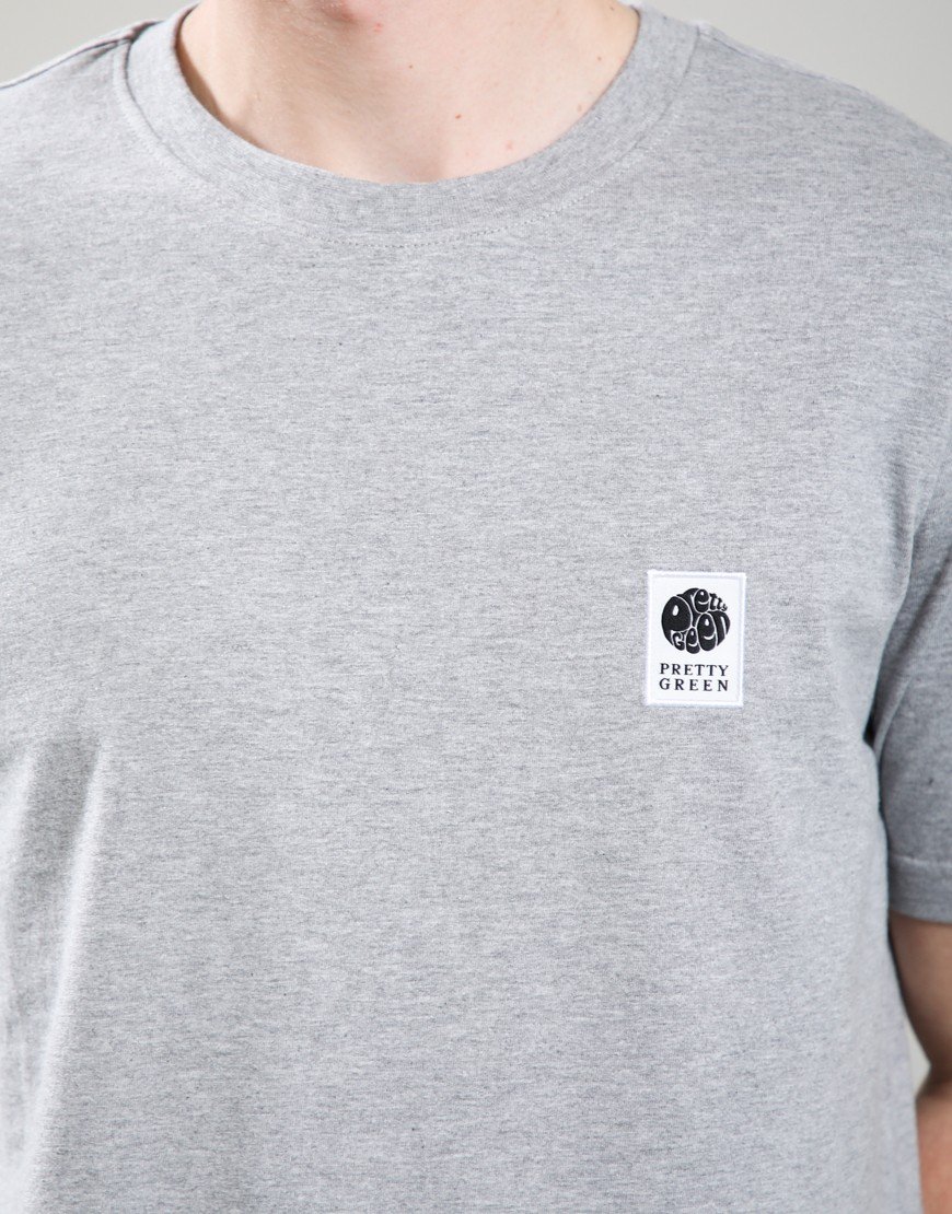 Pretty Green Sinclair T-Shirt Grey Marl