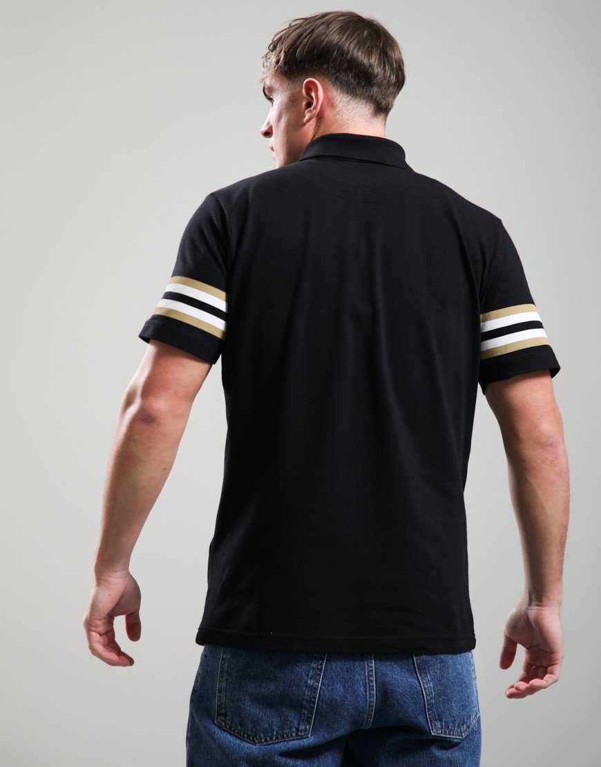 Pretty Green Stratosphere Sleeve Stripe Polo Shirt Black