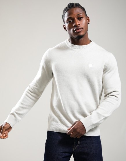 Pretty Green Tipped Crew Knit Stone