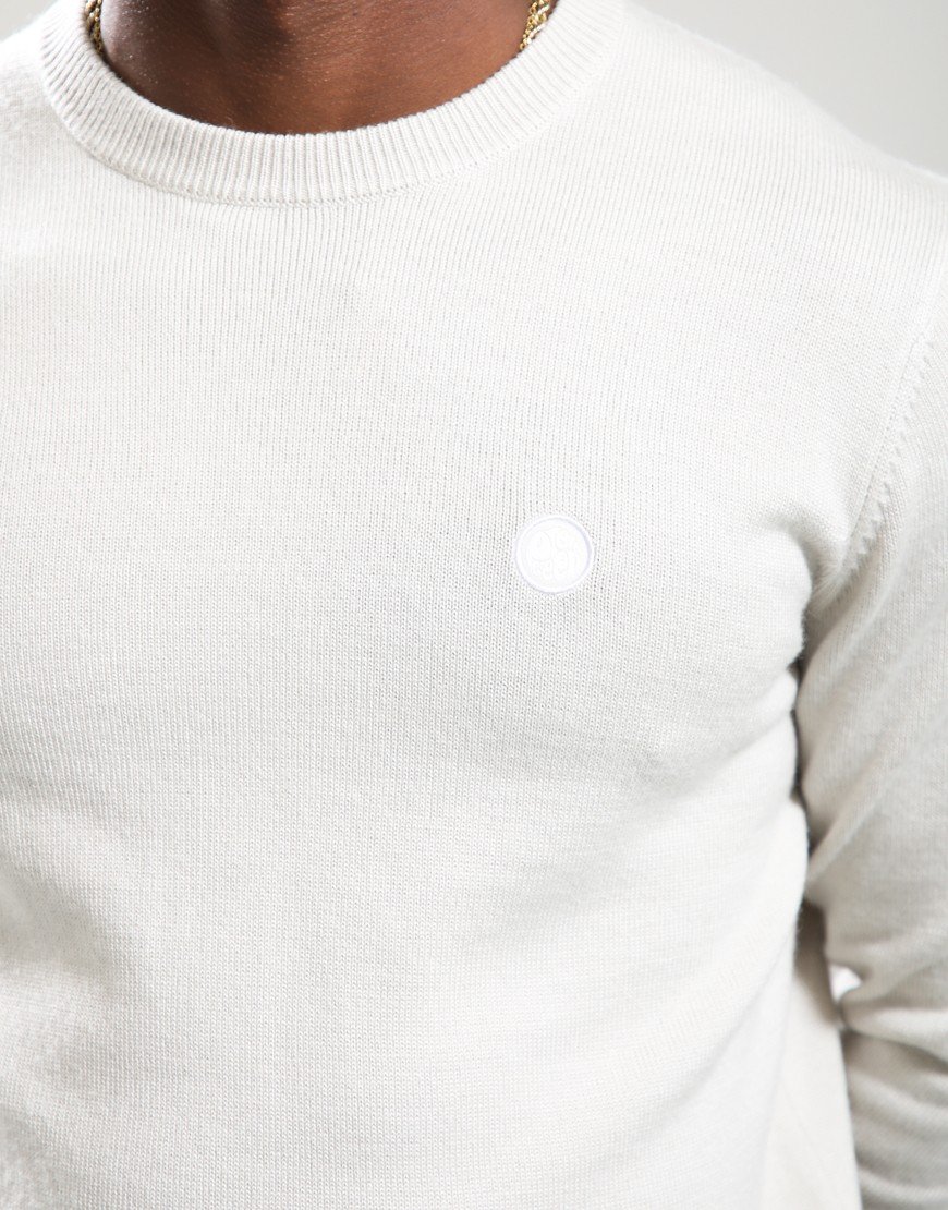 Pretty Green Tipped Crew Knit Stone