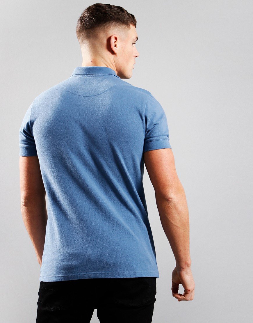 Pretty Green Tilby Stripe Chest Polo Shirt Blue