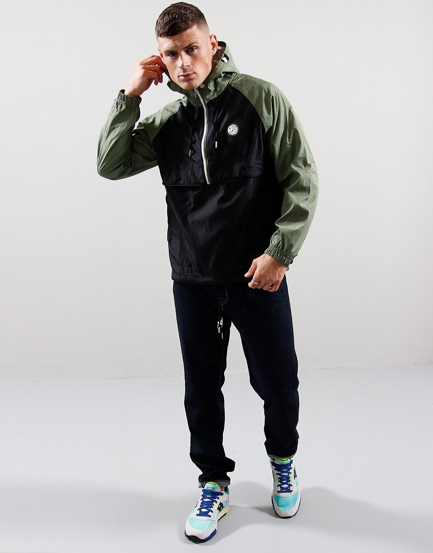 Pretty Green Tilby Colourblock Overhead Jacket Black