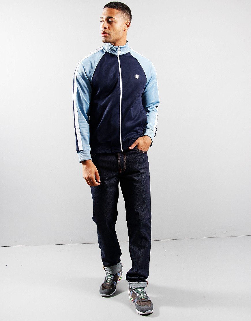 Pretty Green Tilby Colourblock Tracktop Navy Terraces Menswear